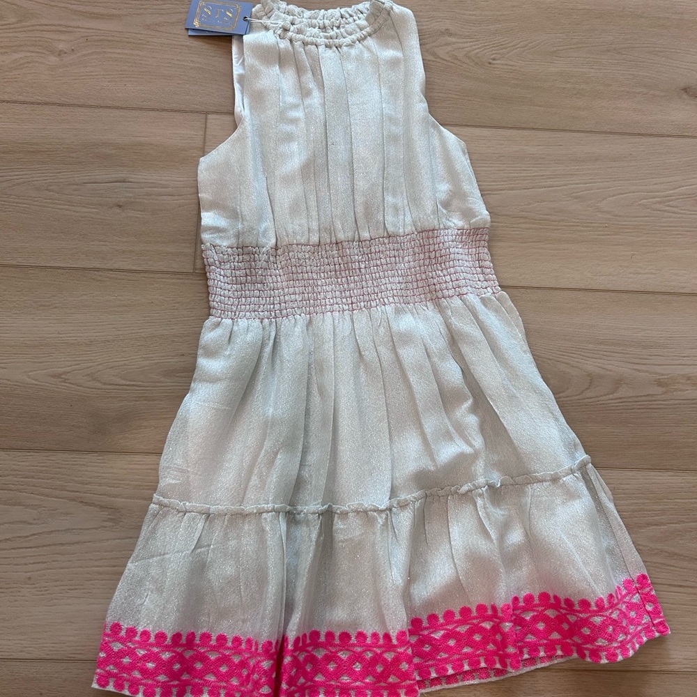 Sail to Sable silver dress with pink detailing